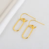 S925 Sterling Silver Geometric Chain Earrings Minimalist Style Delicate Drop Earrings For Women And Students