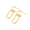 S925 Sterling Silver Geometric Chain Earrings Minimalist Style Delicate Drop Earrings For Women And Students