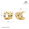 S925 Sterling Silver Geometric Circle Electroplated Artistic Creative Retro Fashion Elegant Simple Women's Earrings