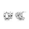 S925 Sterling Silver Geometric Circle Electroplated Artistic Creative Retro Fashion Elegant Simple Women's Earrings