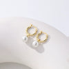 S925 Sterling Silver Geometric Circle Electroplated Women's Earrings