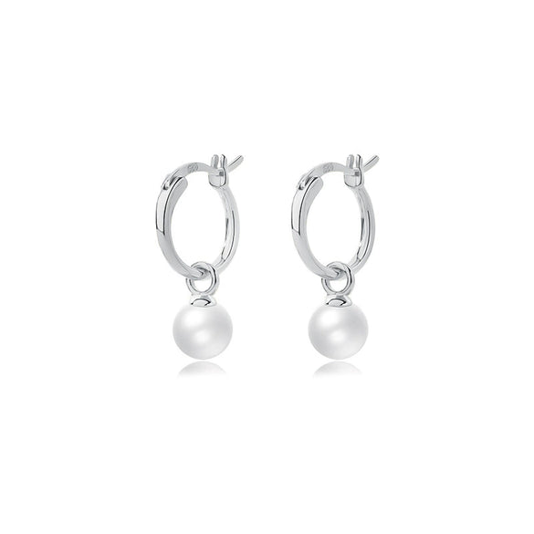S925 Sterling Silver Geometric Circle Electroplated Women's Earrings
