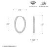 S925 Sterling Silver Geometric Circle Zircon Inlaid Unisex Women's Earrings