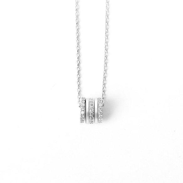 S925 Sterling Silver Geometric Clavicle Necklace For Women With Detachable Pendant Electroplated Cross Chain Short Necklace