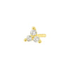 S925 Sterling Silver Geometric Clover Women's Electroplated Earrings