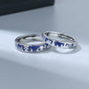 S925 Sterling Silver Geometric Couple Ring Simple Adjustable Open Ring With Electroplated Finish For Men And Women