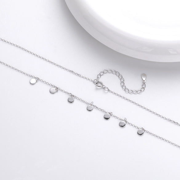 S925 Sterling Silver Geometric Cross Chain Necklace For Women With Electroplating