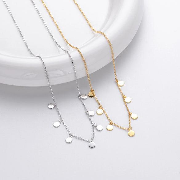 S925 Sterling Silver Geometric Cross Chain Necklace For Women With Electroplating