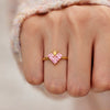 S925 Sterling Silver Geometric Crown Ring For Women With Electroplating