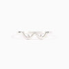 S925 Sterling Silver Geometric Curve Ring For Women Electroplated