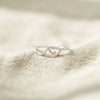 S925 Sterling Silver Geometric Curve Ring For Women Electroplated