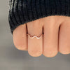 S925 Sterling Silver Geometric Curve Ring For Women Electroplated