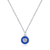S925 Sterling Silver Geometric Devil's Eye Diamond Clavicle Necklace For Women