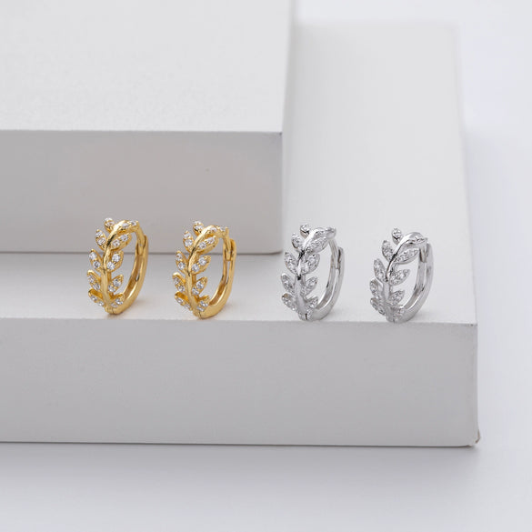 S925 Sterling Silver Geometric Diamond Earrings For Women