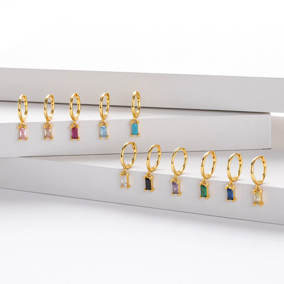 S925 Sterling Silver Geometric Ear Ring Simple Creative For Women