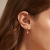 S925 Sterling Silver Geometric Ear Ring Simple Creative For Women