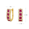 S925 Sterling Silver Geometric Earrings Electroplated With Zircon Fashion Simple Style For Women