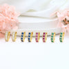 S925 Sterling Silver Geometric Earrings Electroplated With Zircon Fashion Simple Style For Women