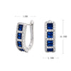 S925 Sterling Silver Geometric Earrings Electroplated With Zircon Fashion Simple Style For Women
