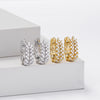 S925 Sterling Silver Geometric Earrings Electroplating Fashion Jewelry For Women