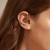 S925 Sterling Silver Geometric Eightpointed Star Electroplated Women's Earrings