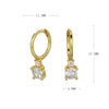 S925 Sterling Silver Geometric Electroplated Earrings For Women