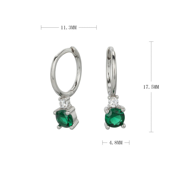 S925 Sterling Silver Geometric Electroplated Earrings For Women