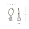 S925 Sterling Silver Geometric Electroplated Earrings For Women