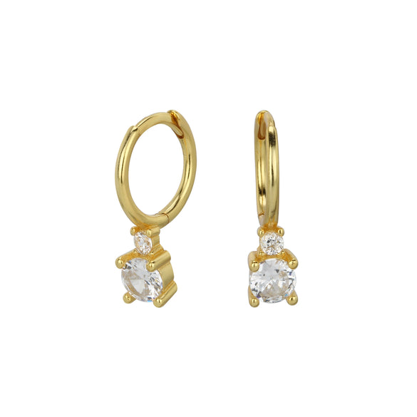 S925 Sterling Silver Geometric Electroplated Earrings For Women