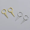 S925 Sterling Silver Geometric Electroplated Female Earrings