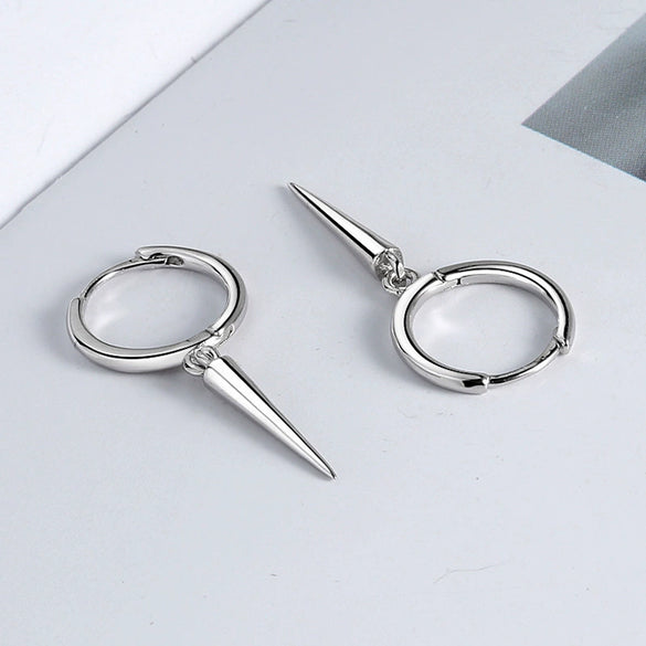 S925 Sterling Silver Geometric Electroplated Female Earrings