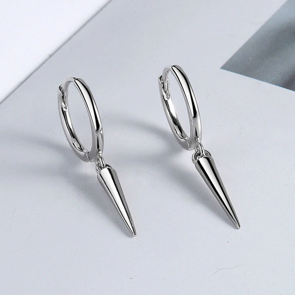 S925 Sterling Silver Geometric Electroplated Female Earrings