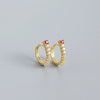 S925 Sterling Silver Geometric Electroplated Stud Earrings