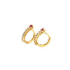 S925 Sterling Silver Geometric Electroplated Stud Earrings