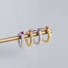 S925 Sterling Silver Geometric Electroplated Stud Earrings