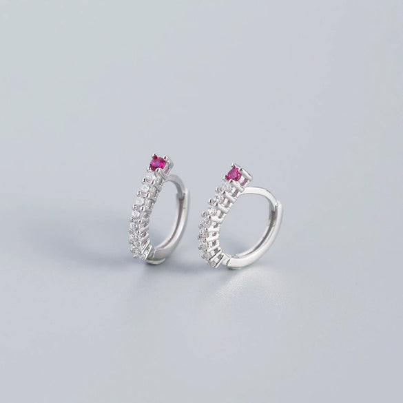 S925 Sterling Silver Geometric Electroplated Stud Earrings