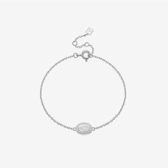 S925 Sterling Silver Geometric Figure Virgin Mary Bracelet For Women Light Luxury Electroplated Jewelry