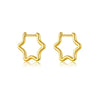 S925 Sterling Silver Geometric Fivepointed Star Electroplated Women's Coil Earrings
