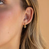 S925 Sterling Silver Geometric Fivepointed Star Pendant Earrings For Women Electroplated