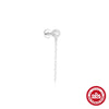 S925 Sterling Silver Geometric Flat Bottom Piercing Thread Ear Nail With Cone Crown Pendant And Water Drop Design Environmental Protection Electroplated Ear Jewelry