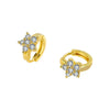S925 Sterling Silver Geometric Flower Earrings With Micro Inlaid Zircon Simple Fashion Electroplated Jewelry