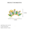 S925 Sterling Silver Geometric Green Zirconium Asymmetrical Women's Earrings