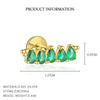 S925 Sterling Silver Geometric Green Zirconium Asymmetrical Women's Earrings