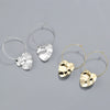 S925 Sterling Silver Geometric Heart Earrings For Women Sweet Elegant Electroplated Stud Earrings