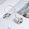 S925 Sterling Silver Geometric Heart Earrings For Women Sweet Elegant Electroplated Stud Earrings
