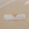 S925 Sterling Silver Geometric Heart Ring For Women Electroplated Simple Fashion