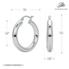S925 Sterling Silver Geometric Hoop Earrings For Women Electroplated Punk Style