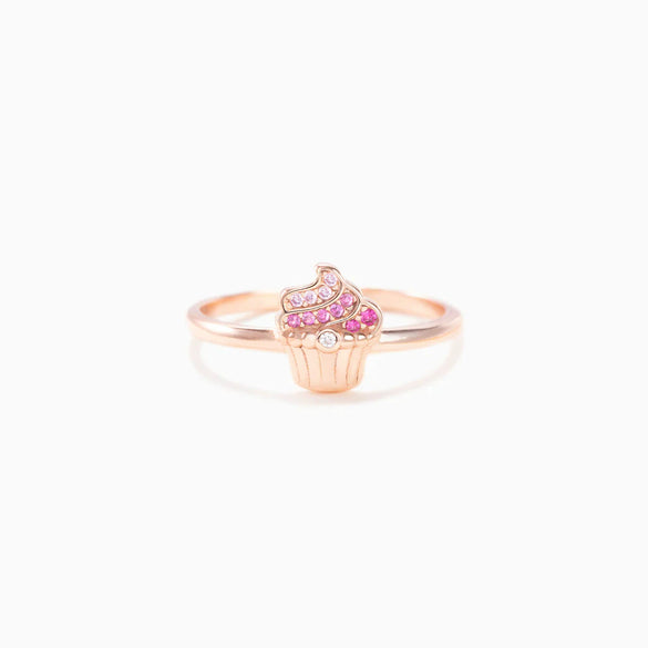 S925 Sterling Silver Geometric Ice Cream Cone Ring For Women Electroplated