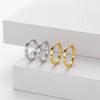 S925 Sterling Silver Geometric Inlaid Zircon Women's Earrings