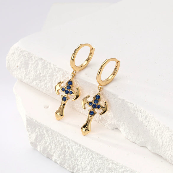 S925 Sterling Silver Geometric Light Luxury Fashion Earrings